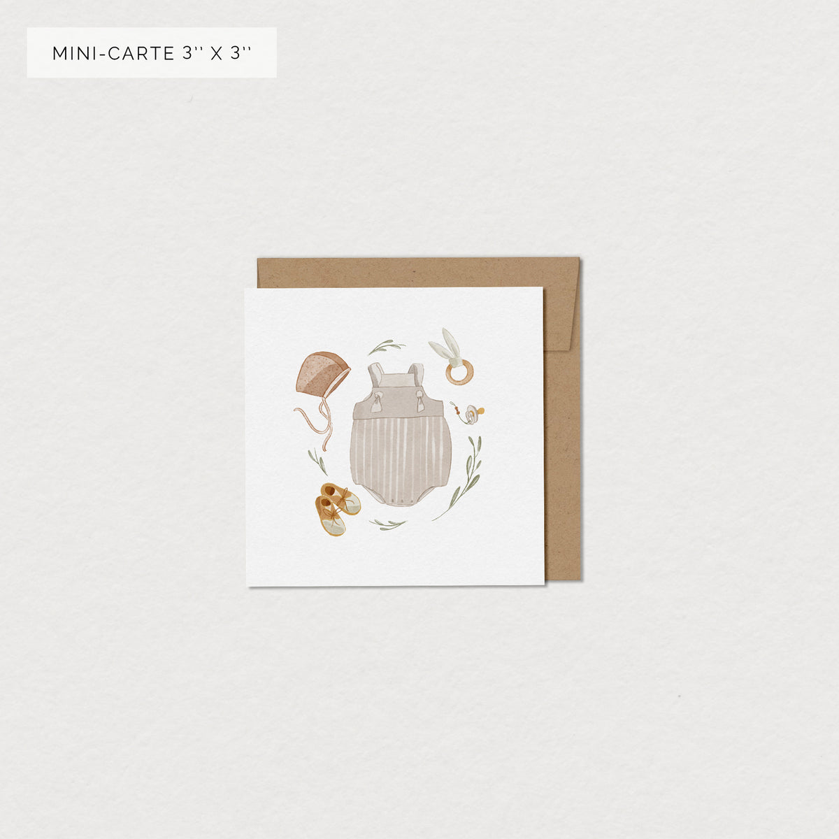Carte de souhaits - Trousseau de naissance