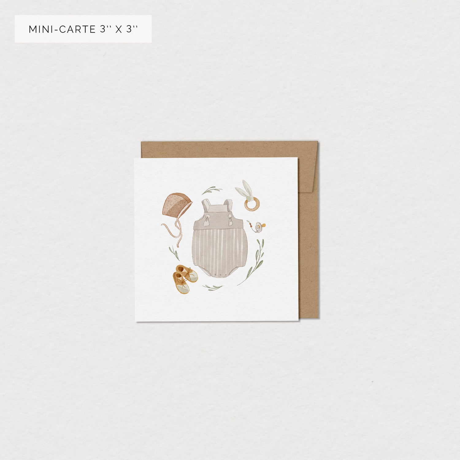 Carte de souhaits - Trousseau de naissance