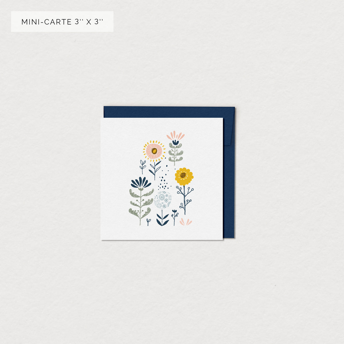 Carte de souhaits - Fleurs naïves
