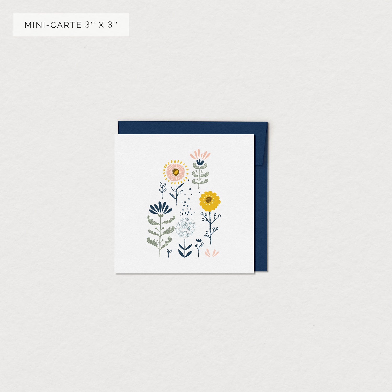 Carte de souhaits - Fleurs naïves