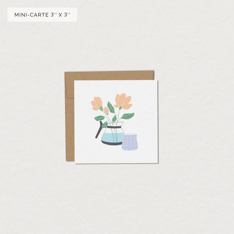 Carte de souhaits - Café Fleur