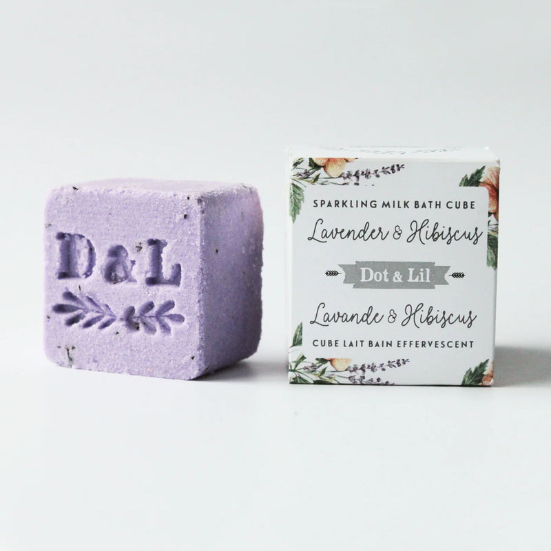 Cube lait bain effervescent Lavande & Hibiscus