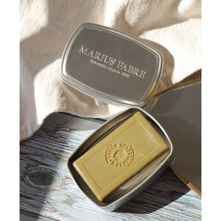 Savon de Marseille vert 100 g – boîte aluminium Marius Fabre